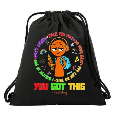 Rock The Test Test Day Teacher You Got This For Drawstring Bag