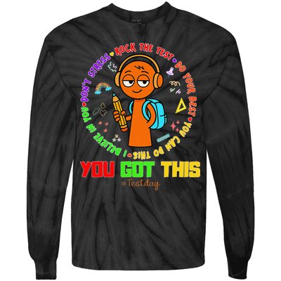 Rock The Test Test Day Teacher You Got This For Tie-Dye Long Sleeve Shirt