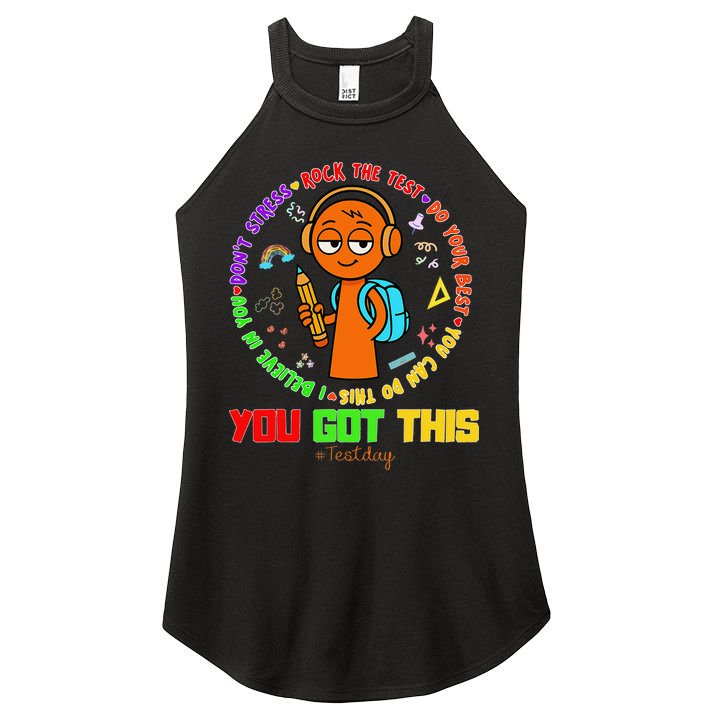 Rock The Test Test Day Teacher You Got This For Women's Perfect Tri Rocker Tank