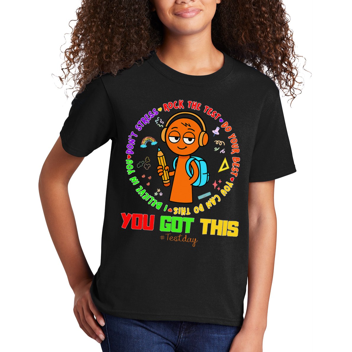 Rock The Test Test Day Teacher You Got This For Kids T-Shirt