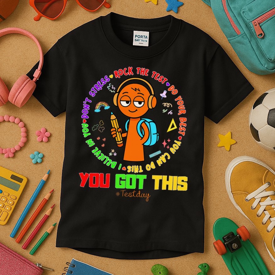 Rock The Test Test Day Teacher You Got This For Kids T-Shirt