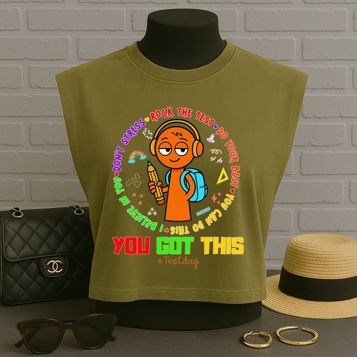 Rock The Test Test Day Teacher You Got This For Garment-Dyed Women's Muscle Tee