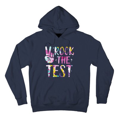 Rock The Test Testing Day Retro Motivational Teacher Student Hoodie