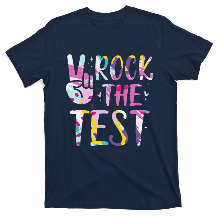 Rock The Test Testing Day Retro Motivational Teacher Student T-Shirt