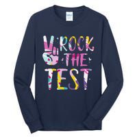 Rock The Test Testing Day Retro Motivational Teacher Student Tall Long Sleeve T-Shirt