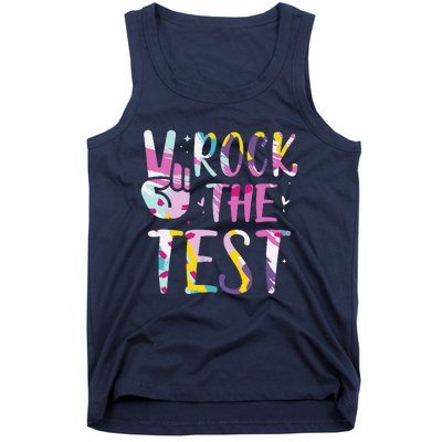 Rock The Test Testing Day Retro Motivational Teacher Student Tank Top