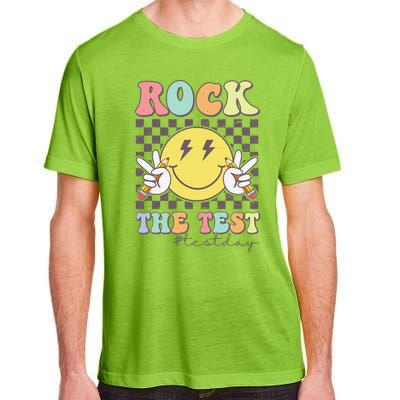 Rock The Test Testing Day Retro Motivational Teacher Student Adult ChromaSoft Performance T-Shirt