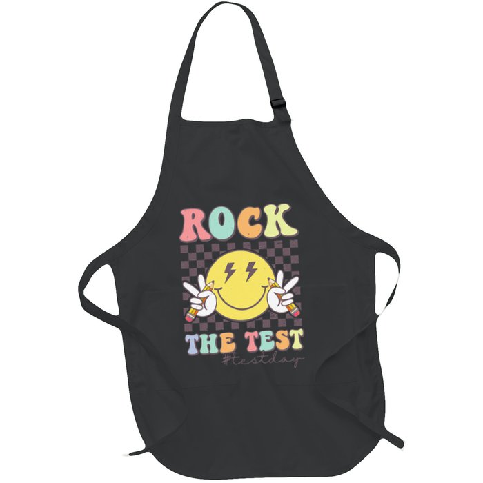 Rock The Test Testing Day Retro Motivational Teacher Student Apron