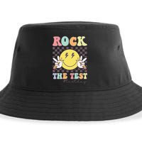 Rock The Test Testing Day Retro Motivational Teacher Student Sustainable Bucket Hat