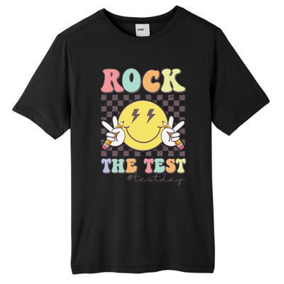 Rock The Test Testing Day Retro Motivational Teacher Student Tall Fusion ChromaSoft Performance T-Shirt