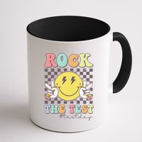 Rock The Test Testing Day Retro Motivational Teacher Student Mug
