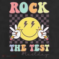 Rock The Test Testing Day Retro Motivational Teacher Student 11oz C Handle Ceramic Mug