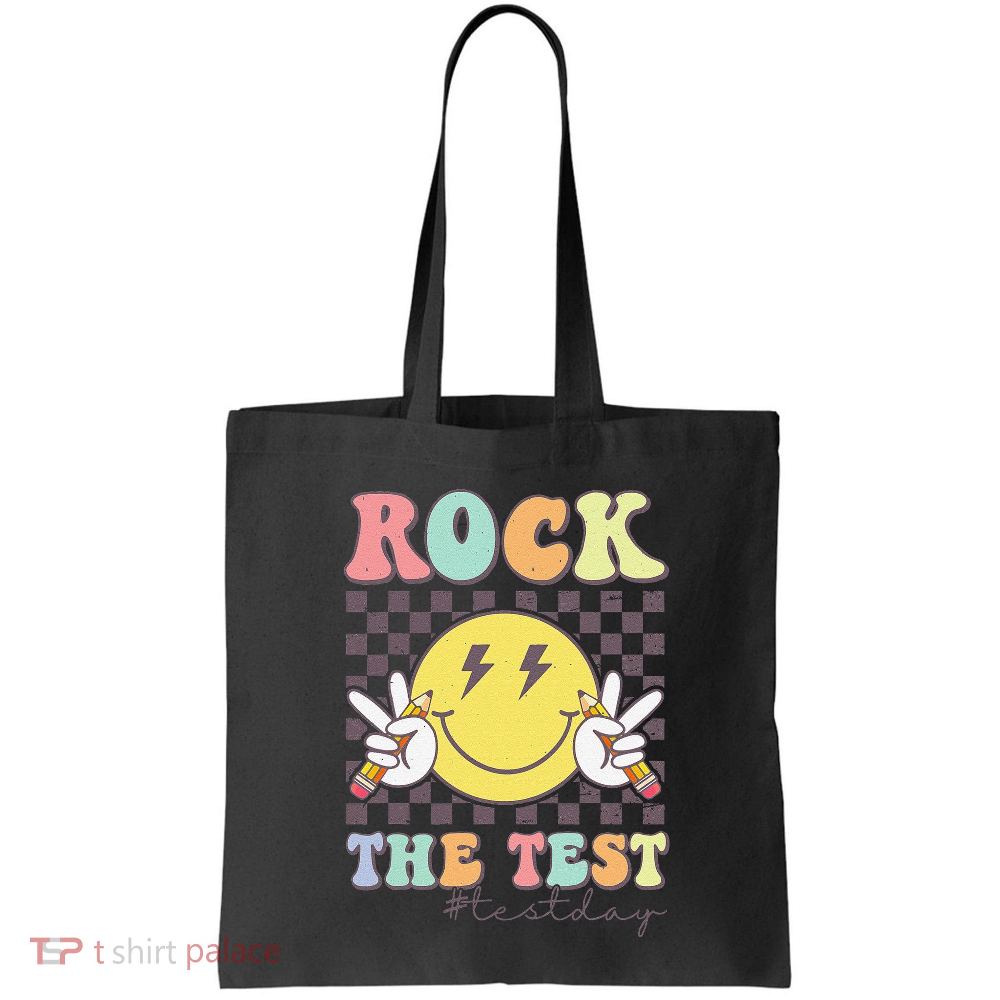 Rock The Test Testing Day Retro Motivational Teacher Student Bag