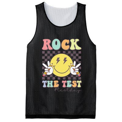 Rock The Test Testing Day Retro Motivational Teacher Student Mesh Reversible Basketball Jersey Tank