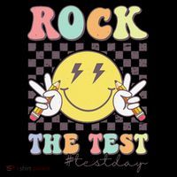 Rock The Test Testing Day Retro Motivational Teacher Student Poster