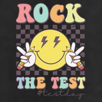 Rock The Test Testing Day Retro Motivational Teacher Student 25L Jumbo Tote