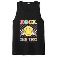 Rock The Test Testing Day Retro Motivational Teacher Student PosiCharge Competitor Tank