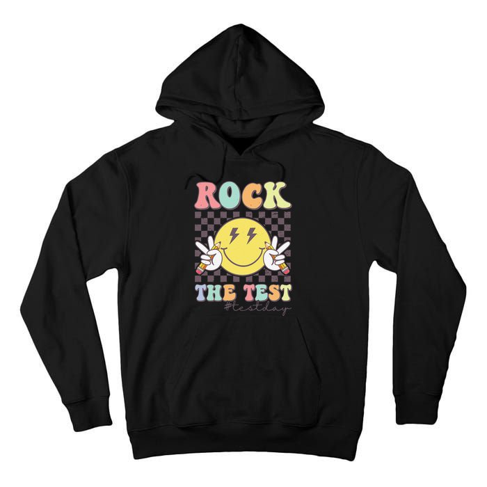 Rock The Test Testing Day Retro Motivational Teacher Student Tall Hoodie