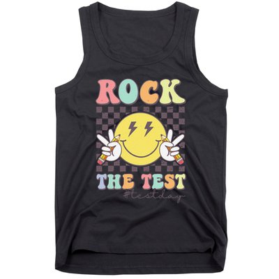 Rock The Test Testing Day Retro Motivational Teacher Student Tank Top