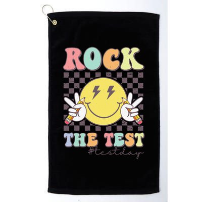 Rock The Test Testing Day Retro Motivational Teacher Student Golf Towel