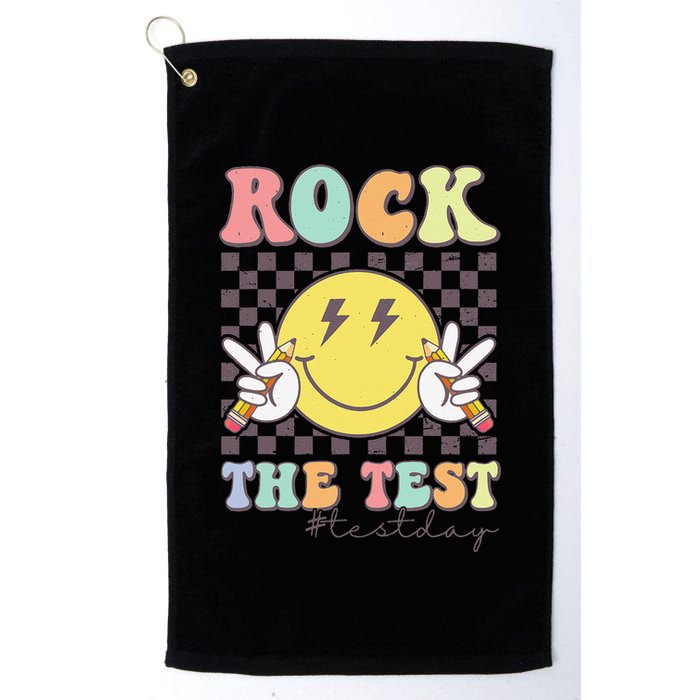 Rock The Test Testing Day Retro Motivational Teacher Student Golf Towel
