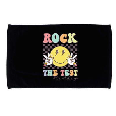 Rock The Test Testing Day Retro Motivational Teacher Student Microfiber Hand Towel