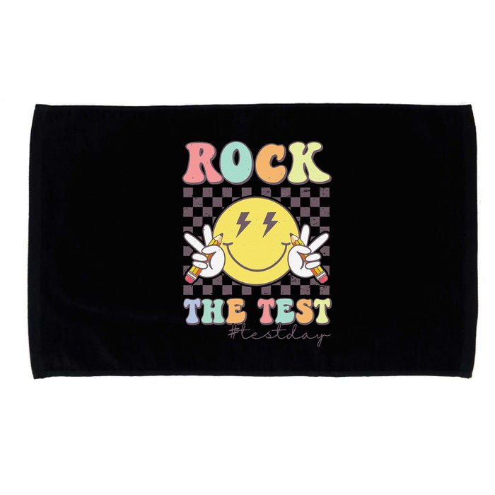 Rock The Test Testing Day Retro Motivational Teacher Student Microfiber Hand Towel