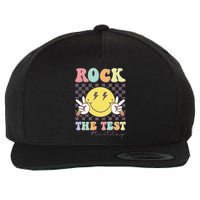 Rock The Test Testing Day Retro Motivational Teacher Student Wool Snapback Cap