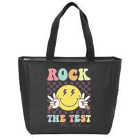 Rock The Test Testing Day Retro Motivational Teacher Student Zip Tote Bag