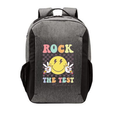 Rock The Test Testing Day Retro Motivational Teacher Student Vector Backpack