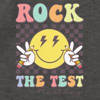 Rock The Test Testing Day Retro Motivational Teacher Student Vector Backpack
