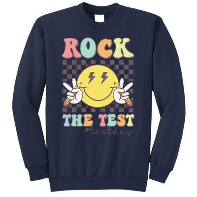 Rock The Test Testing Day Retro Motivational Teacher Student Sweatshirt