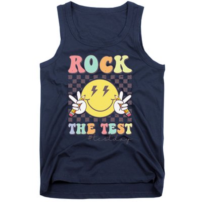 Rock The Test Testing Day Retro Motivational Teacher Student Tank Top