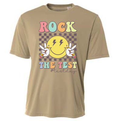 Rock The Test Testing Day Retro Motivational Teacher Student Cooling Performance Crew T-Shirt