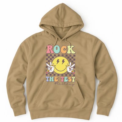 Rock The Test Testing Day Retro Motivational Teacher Student Hoodie