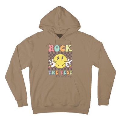 Rock The Test Testing Day Retro Motivational Teacher Student Hoodie