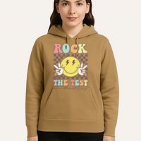 Rock The Test Testing Day Retro Motivational Teacher Student Hoodie