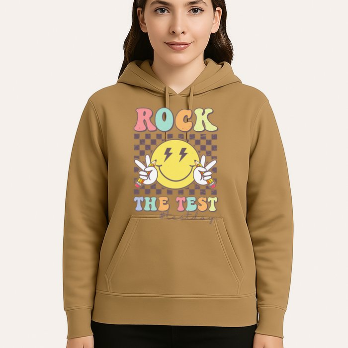 Rock The Test Testing Day Retro Motivational Teacher Student Hoodie
