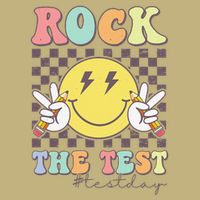 Rock The Test Testing Day Retro Motivational Teacher Student Magnet