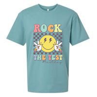 Rock The Test Testing Day Retro Motivational Teacher Student Sueded Cloud Jersey T-Shirt