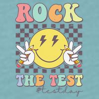 Rock The Test Testing Day Retro Motivational Teacher Student Sueded Cloud Jersey T-Shirt