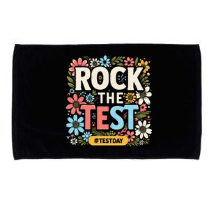 Rock The Test Motivational Teacher Student Testing Day Microfiber Hand Towel