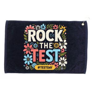 Rock The Test Motivational Teacher Student Testing Day Grommeted Golf Towel