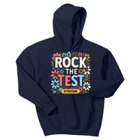 Rock The Test Motivational Teacher Student Testing Day Kids Hoodie