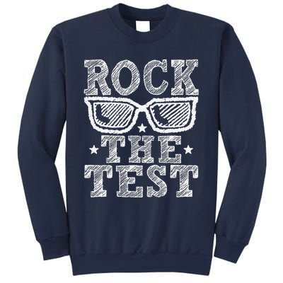 Rock The Test Testing Day Retro Motivational Teacher Student Sweatshirt