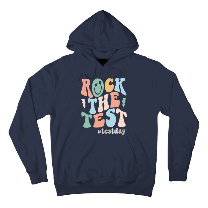 Rock The Test Testing Day Retro Motivational Teacher Student Hoodie