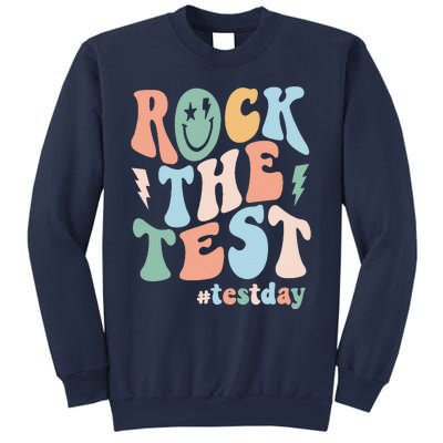 Rock The Test Testing Day Retro Motivational Teacher Student Sweatshirt