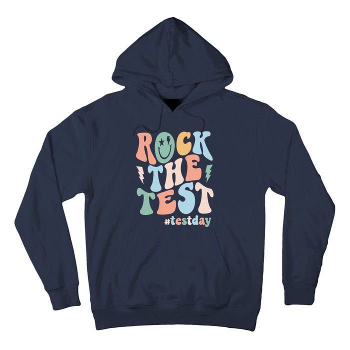 Rock The Test Testing Day Retro Motivational Teacher Student Tall Hoodie