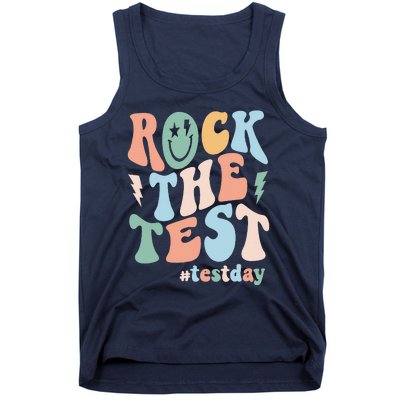 Rock The Test Testing Day Retro Motivational Teacher Student Tank Top