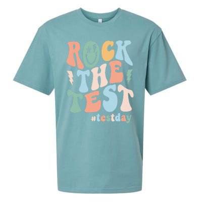 Rock The Test Testing Day Retro Motivational Teacher Student Sueded Cloud Jersey T-Shirt